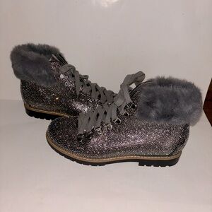 INC International Concepts Pravale Women's Boots , Gray Metallic